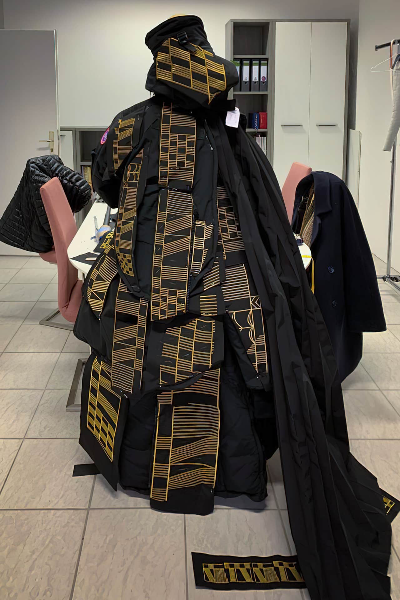 Funktionsumhang work in progress by Shannon Bool at Canada Goose, Kurfürstendamm, Berlin, Germany